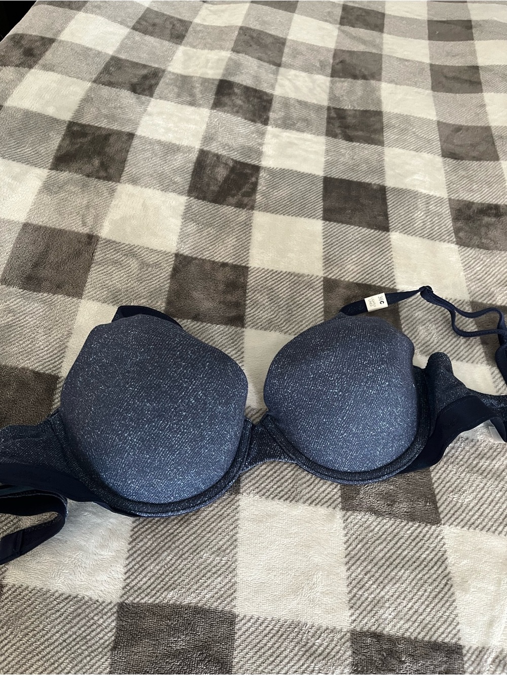 Victoria's Secret Shimmery Dark Blue Push-Up Bra